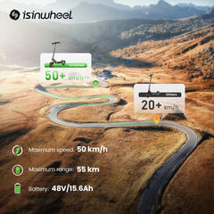 CyberCart-PL Hulajnoga Elektryczna Terenowa Hulajnoga elektryczna iSinwheel D2 1000W 48V 15.6Ah 45km/h Terenowa Koła 10"