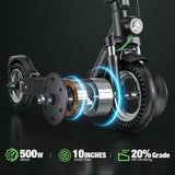 iSinwheel Hulajnoga Elektryczna Miejska Hulajnoga elektryczna S9MAX 500W 35 KM/H – składana, miejska