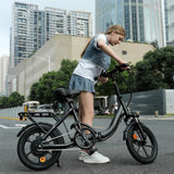 CyberCart Elektryczny rower miejski isinwheel U4 Składany Rower Elektryczny Miejski | 250W, 88 km Zasięgu, E-bike do Miasta