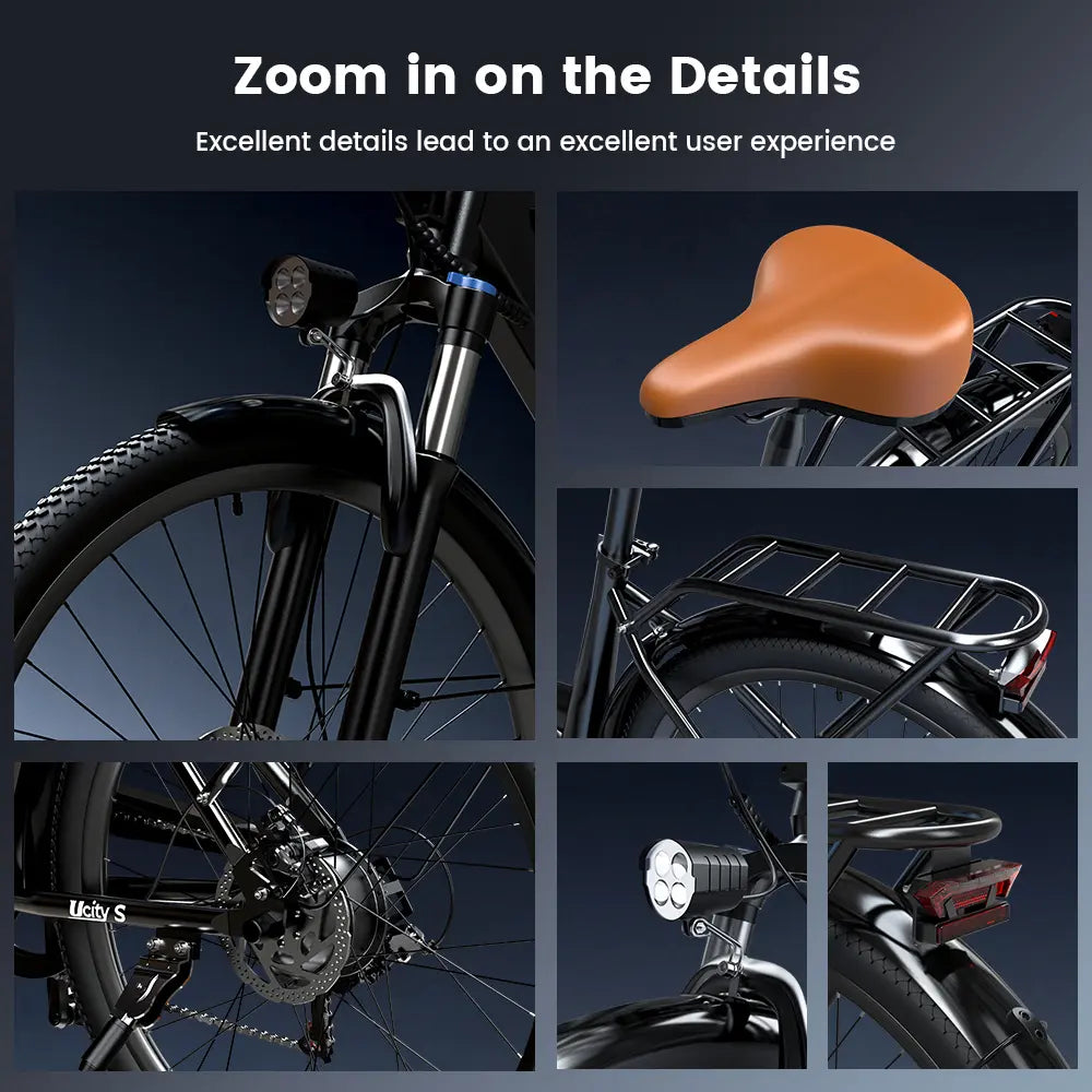CyberCart Commuter E-Bike isinwheel UcityS trekkingowe rower elektryczny 250W silnik 90km zasięg