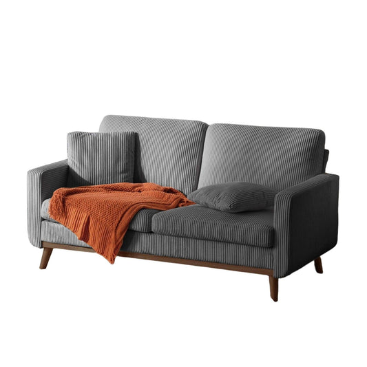 CyberCart Sofa LMJSF09 Sofa sztruksowa 2-osobowa Inercja – Ergonomiczne Tech Lounge do Biura, Salonu i Pokoju Gracza
