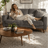 CyberCart Sofa LMJSF09 Sofa sztruksowa 2-osobowa Inercja – Ergonomiczne Tech Lounge do Biura, Salonu i Pokoju Gracza
