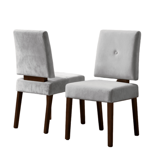 CyberCart Ares Minimalistyczne Krzesła Zestaw 2 Krzeseł Ares Minimalist – Niezbędne Siedzenie do Nowoczesnego Salonu, Jadalni, Gabinetu i Biura Domowego - C2