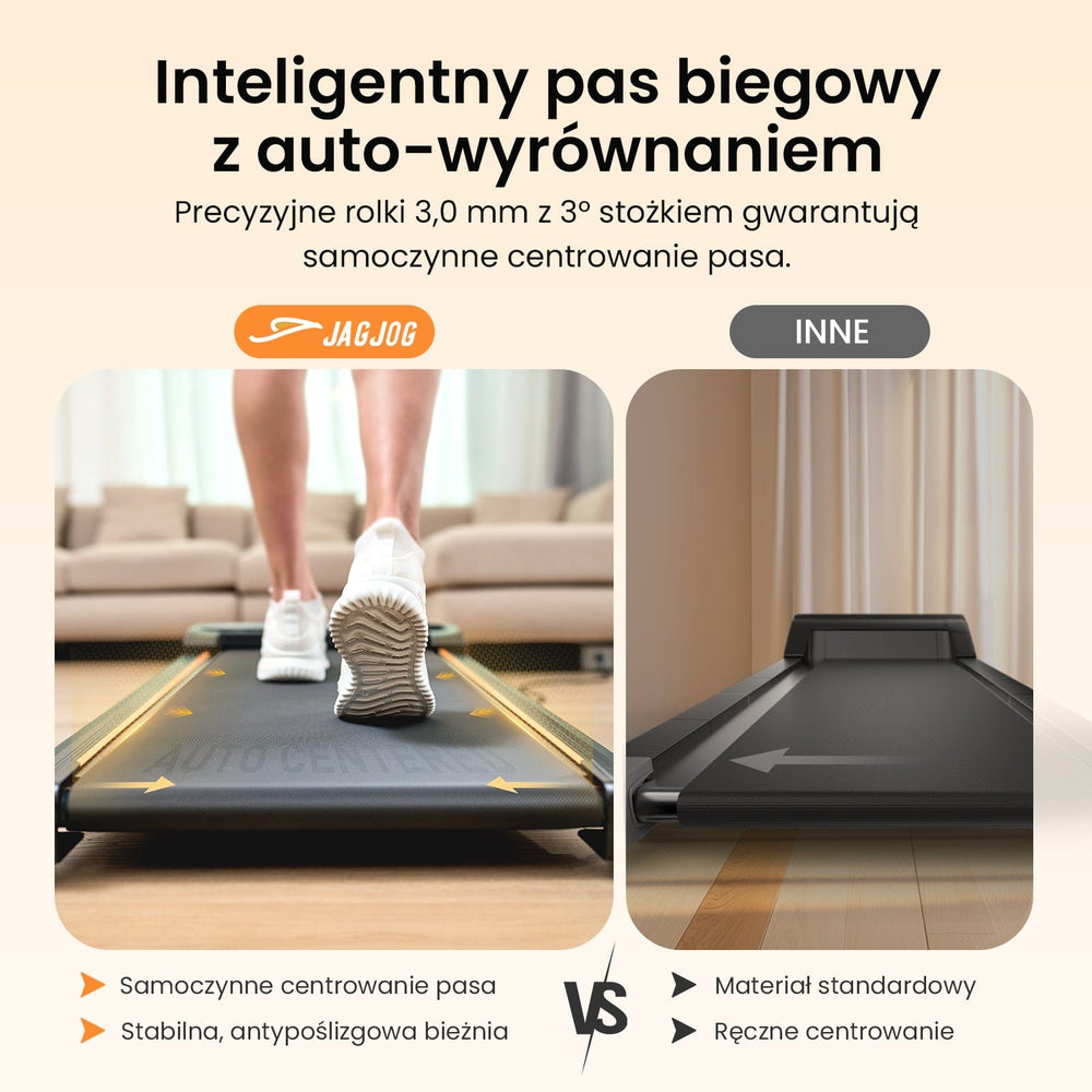 Bieżnia JT31 z inteligentnym pasem biegowym auto-centering