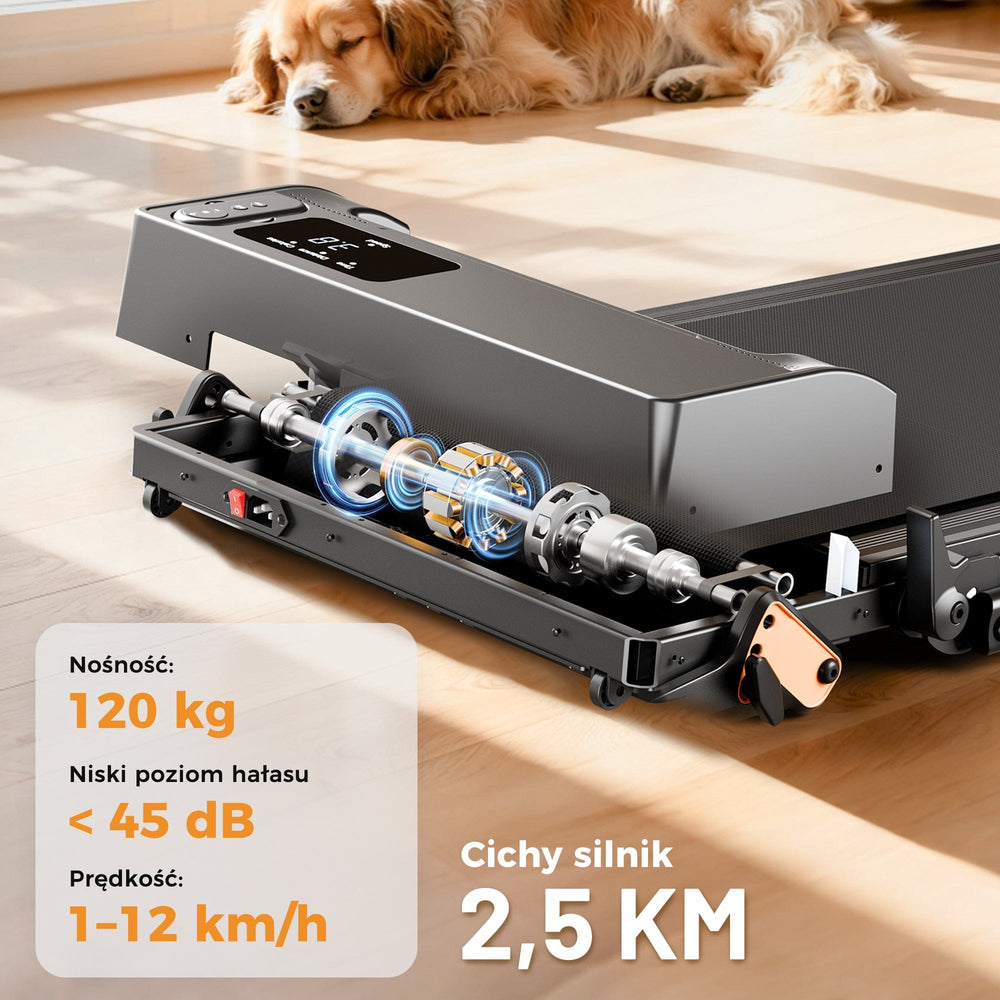 Bieżnia JT52 z cichym silnikiem 2,5 KM