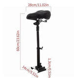 CyberCart Accessories-Adjustable Seat Adjustable Seat 23.62 Inches Height for iScooter Electric Scooters i-Series