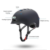 CyberCart Accessories - Smart Cycling Helmet l-58-61-cm Smart Cycling Helmet with 750mAh Long-Lasting, Shockproof Headlight & Taillight Combo
