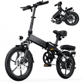CyberCart Commuter E-Bike U3-Black-1-Unit Electric Bike U3 Commuter E-Bike for Adults - 55-Mile Range, 7-Speed, Removable Battery, Auto Headlight and Rear Storage