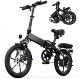 CyberCart Commuter E-Bike U3-Black-1-Unit Electric Bike U3 Commuter E-Bike for Adults - 55-Mile Range, 7-Speed, Removable Battery, Auto Headlight and Rear Storage