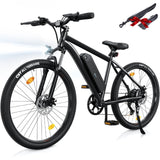 CyberCart E-Bike Electric Mountain Bike M10, 100KM Range 26" E-Bike for Long-Distance Commuting & Off-Road, CE Certified
