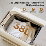 CyberCart Electric Riding Luggage Electric Riding Luggage - 1TB Capacity, 36km Range, 8 MPH, 250W motor, Ultra-Lightweight Smart Travel Companion - PCD2501-White