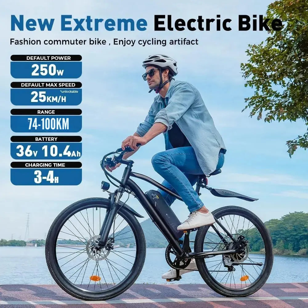 CyberCart Elektryczny rower miejski isinwheel EB3 Rower Elektryczny | 250W, 100 km Zasięgu