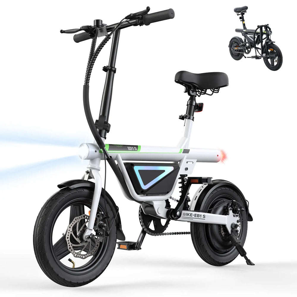 CyberCart Elektryczny rower miejski Biały Elektryczny rower miejski isinwheel EB1S silnik 250 W, zasięg 50 km
