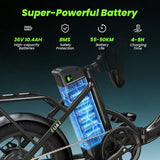 iSinwheel Elektryczny rower miejski isinwheel U4 Składany Rower Elektryczny Miejski | 250W, 88 km Zasięgu, E-bike do Miasta
