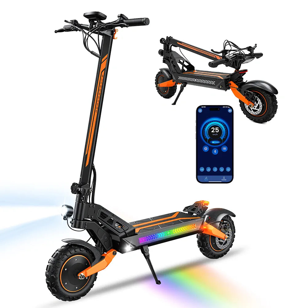 iSinwheel Hulajnoga Elektryczna Terenowa Czarny 3000 W 100 km Hulajnoga elektryczna iScooter W12, silnik 3000 W, zasięg 100 km