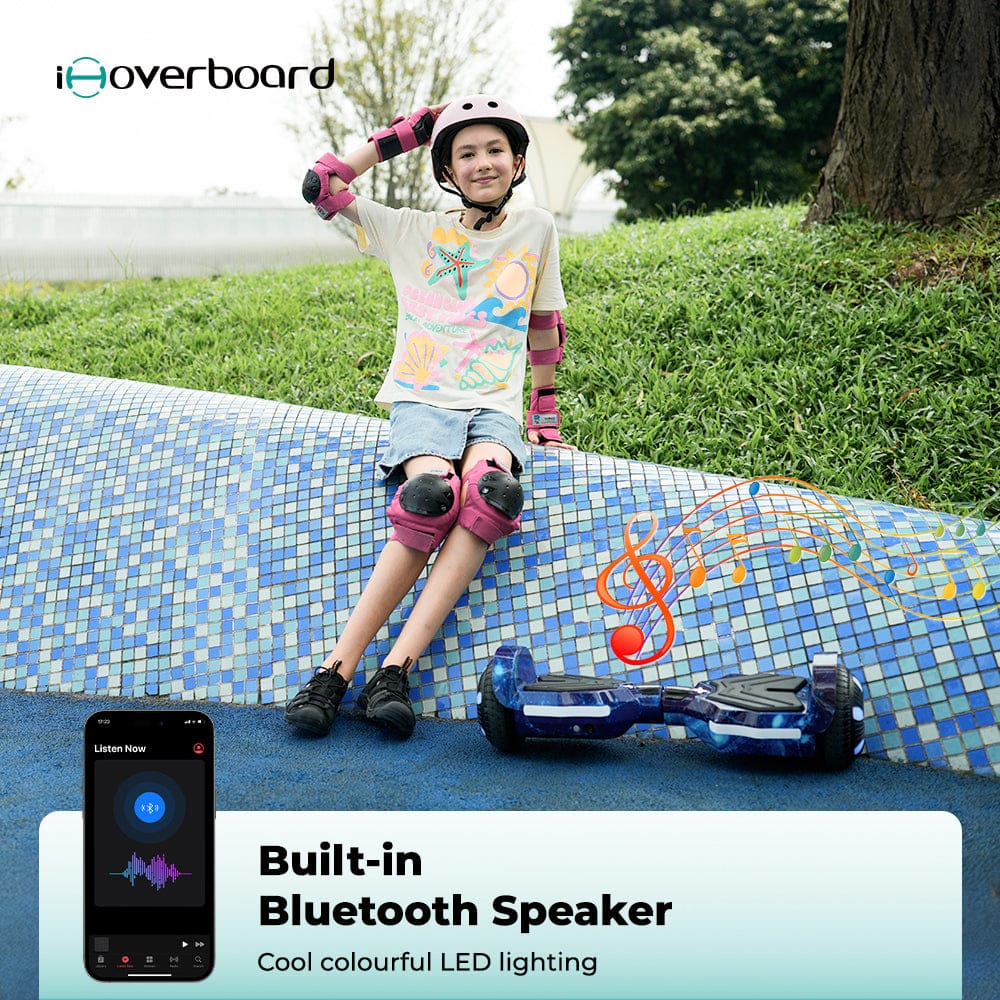 iHoverboard Hoverboard dla Dzieci Hoverboard H2 dla Dzieci 6,5" Bluetooth LED CE Różowy/Niebieski