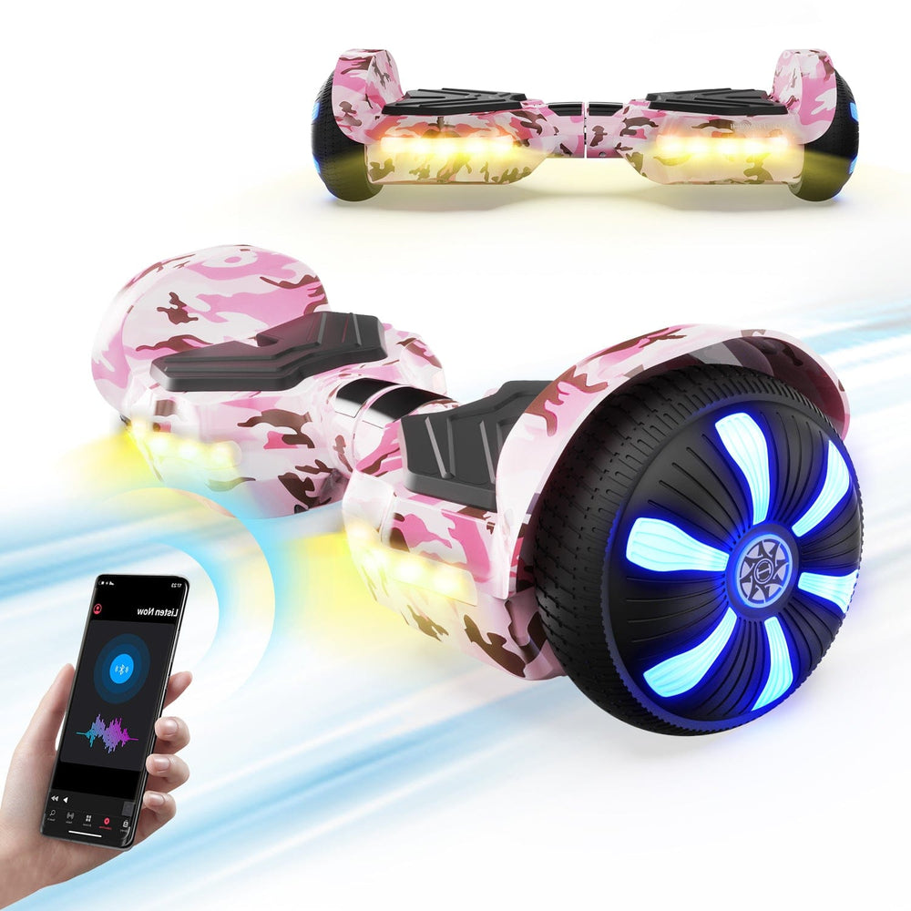 iHoverboard Hoverboard dla Dzieci Hoverboard H2 dla Dzieci 6,5" Bluetooth LED CE Różowy/Niebieski