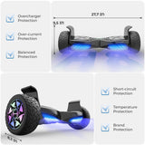iHoverboard Hoverboard for Adults Hoverboard H8Pro for Adults CE Approval, 8.5" Off-Road Self-Balancing Scooter with Bluetooth & LED Lights