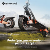 iSinwheel Skuter Elektryczny Terenowy Hulajnoga Elektryczna D2 1000W Składana Off-Road, Zasięg 55 km, Mocny Silnik