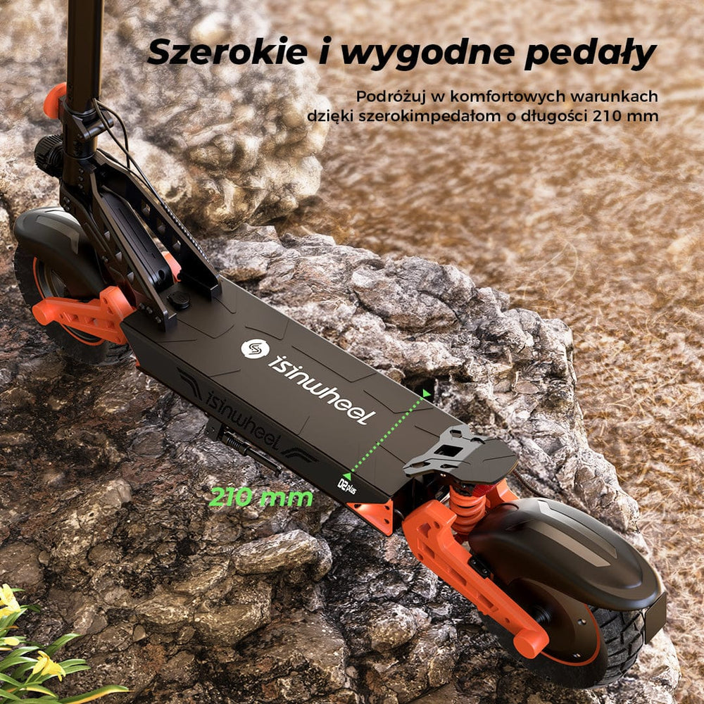 iSinwheel Skuter Elektryczny Terenowy Hulajnoga Elektryczna D2Plus 1000W Składana Off-Road, Zasięg 60-65 km, Mocny Silnik