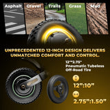 iSinwheel Skuter Elektryczny Terenowy Hulajnoga Elektryczna GT4 2400W Terenowa Składana Off-Road, Zasięg 70-80 km, CE, Mocny Silnik