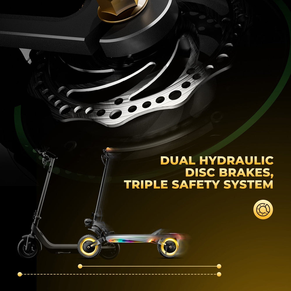 iSinwheel Skuter Elektryczny Terenowy Hulajnoga Elektryczna GT4 2400W Terenowa Składana Off-Road, Zasięg 70-80 km, CE, Mocny Silnik