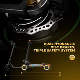 iSinwheel Skuter Elektryczny Terenowy Hulajnoga Elektryczna GT4 2400W Terenowa Składana Off-Road, Zasięg 70-80 km, CE, Mocny Silnik