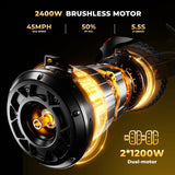 iSinwheel Skuter Elektryczny Terenowy Hulajnoga Elektryczna GT4 2400W Terenowa Składana Off-Road, Zasięg 70-80 km, CE, Mocny Silnik