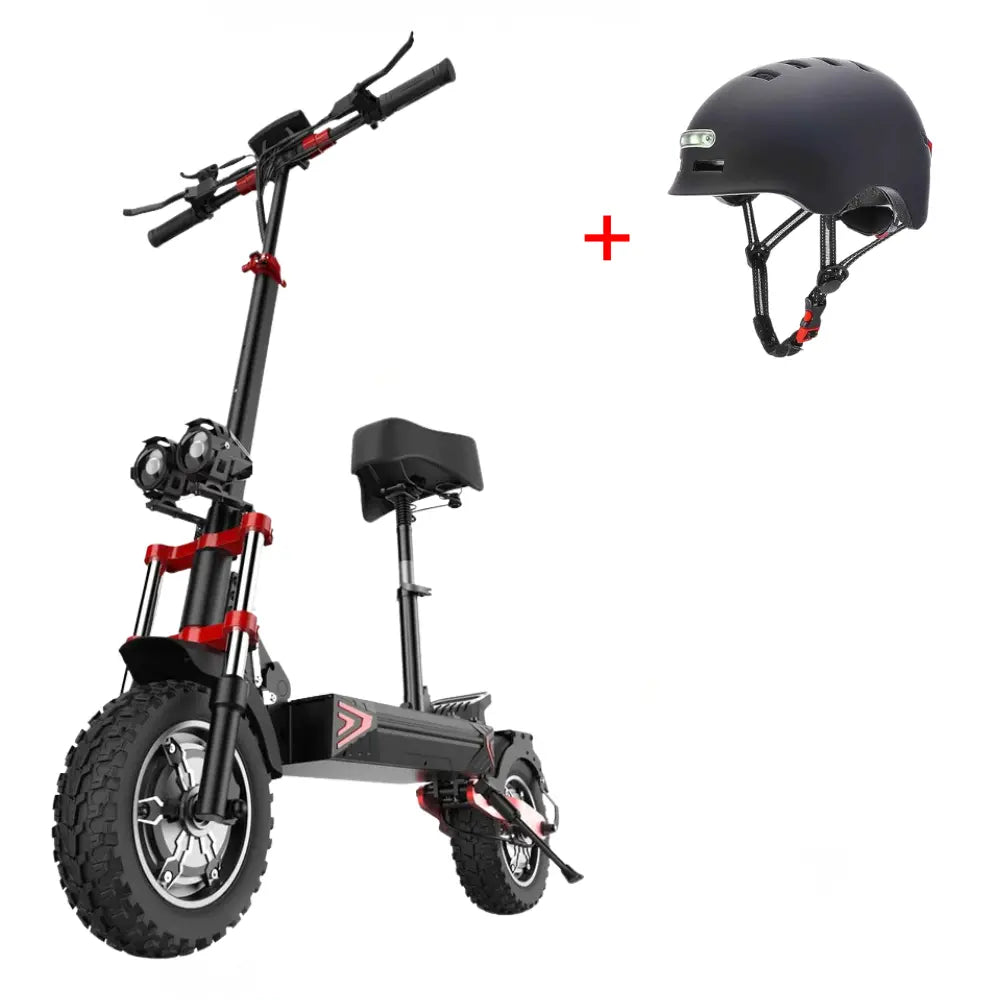 iScooter Hulajnoga Elektryczna Terenowa Czarny + kask Hulajnoga Elektryczna iX8 2400W CE Składana Terenowa