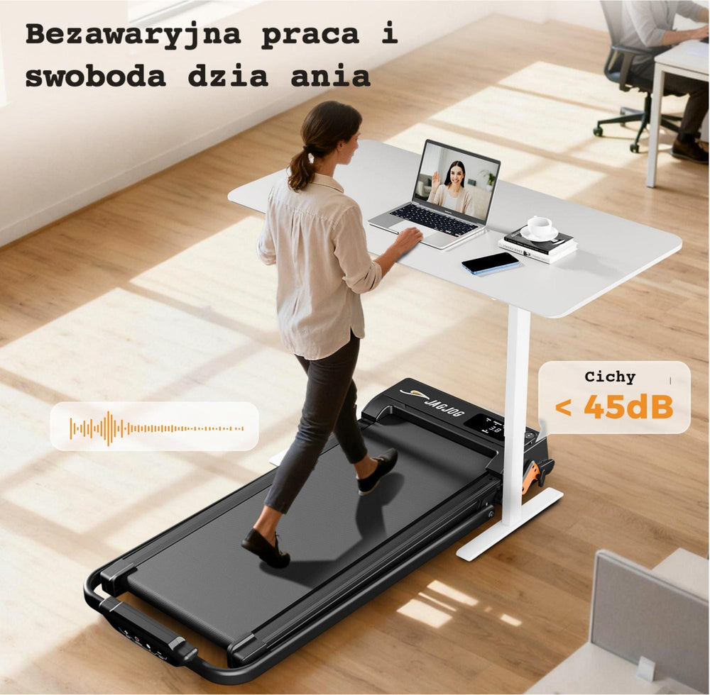Cicha praca bieżni JT32 – swoboda treningu w domu i biurze bez przeszkadzania innym