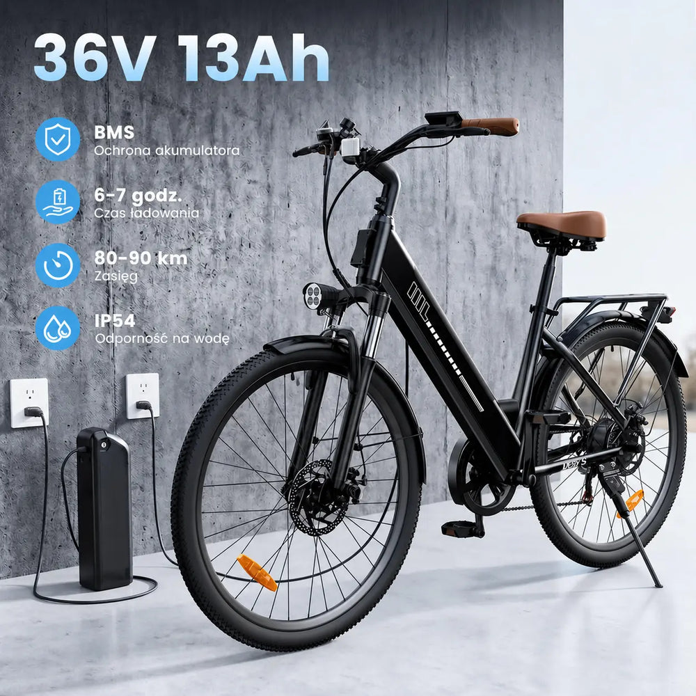 iSinwheel Rower elektryczny trekkingowy Trekkingowy rower elektryczny iSinwheel UcityS 250 W, zasięg do 90 km