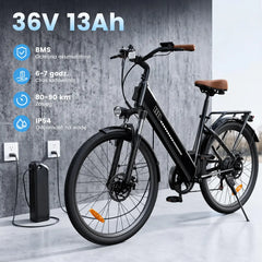 iSinwheel Rower elektryczny trekkingowy Trekkingowy rower elektryczny iSinwheel UcityS 250 W, zasięg do 90 km