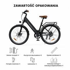 iSinwheel Rower elektryczny trekkingowy Trekkingowy rower elektryczny iSinwheel UcityS 250 W, zasięg do 90 km