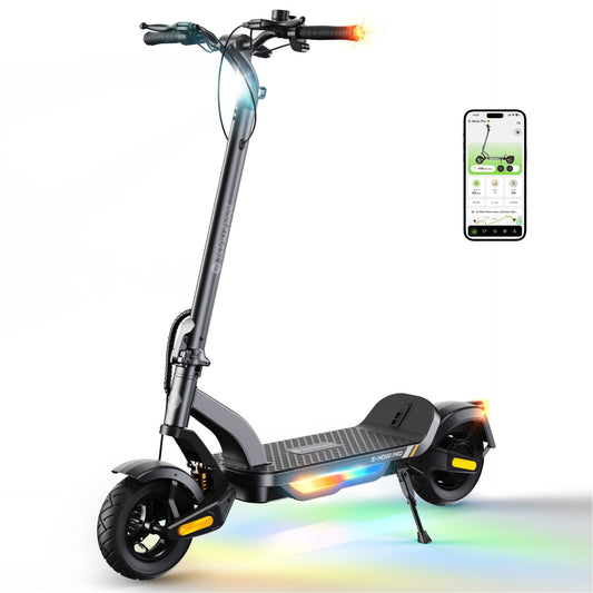 iSinwheel Hulajnoga Elektryczna Miejska Czarny [1000W 60km]👍 Hulajnoga Elektryczna S-Nova Pro 1000W – 45 km/h, 60 km zasięg, składana miejska