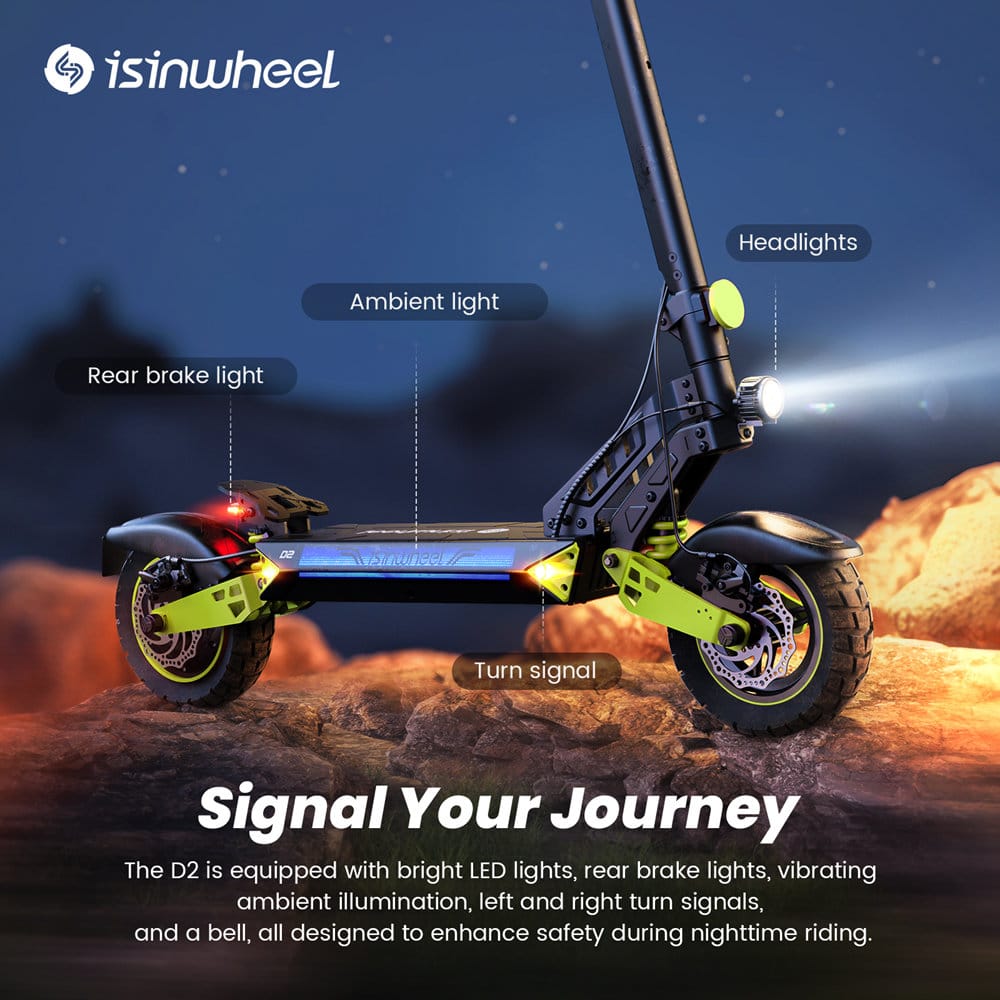 CyberCart-PL Hulajnoga Elektryczna Terenowa Hulajnoga elektryczna iSinwheel D2 1000W 48V 15.6Ah 45km/h Terenowa Koła 10"