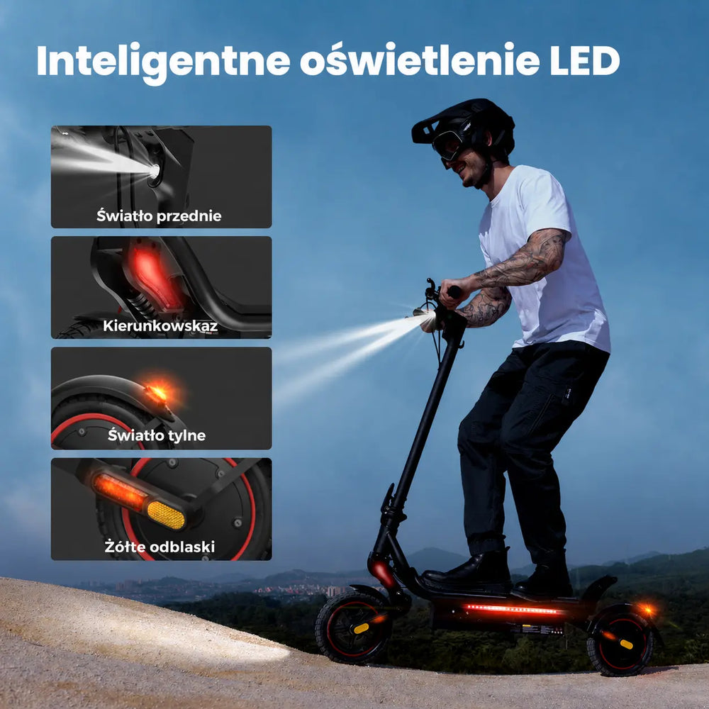 iScooter Hulajnoga elektryczna iScooter W8, terenowa, zasięg 45 km