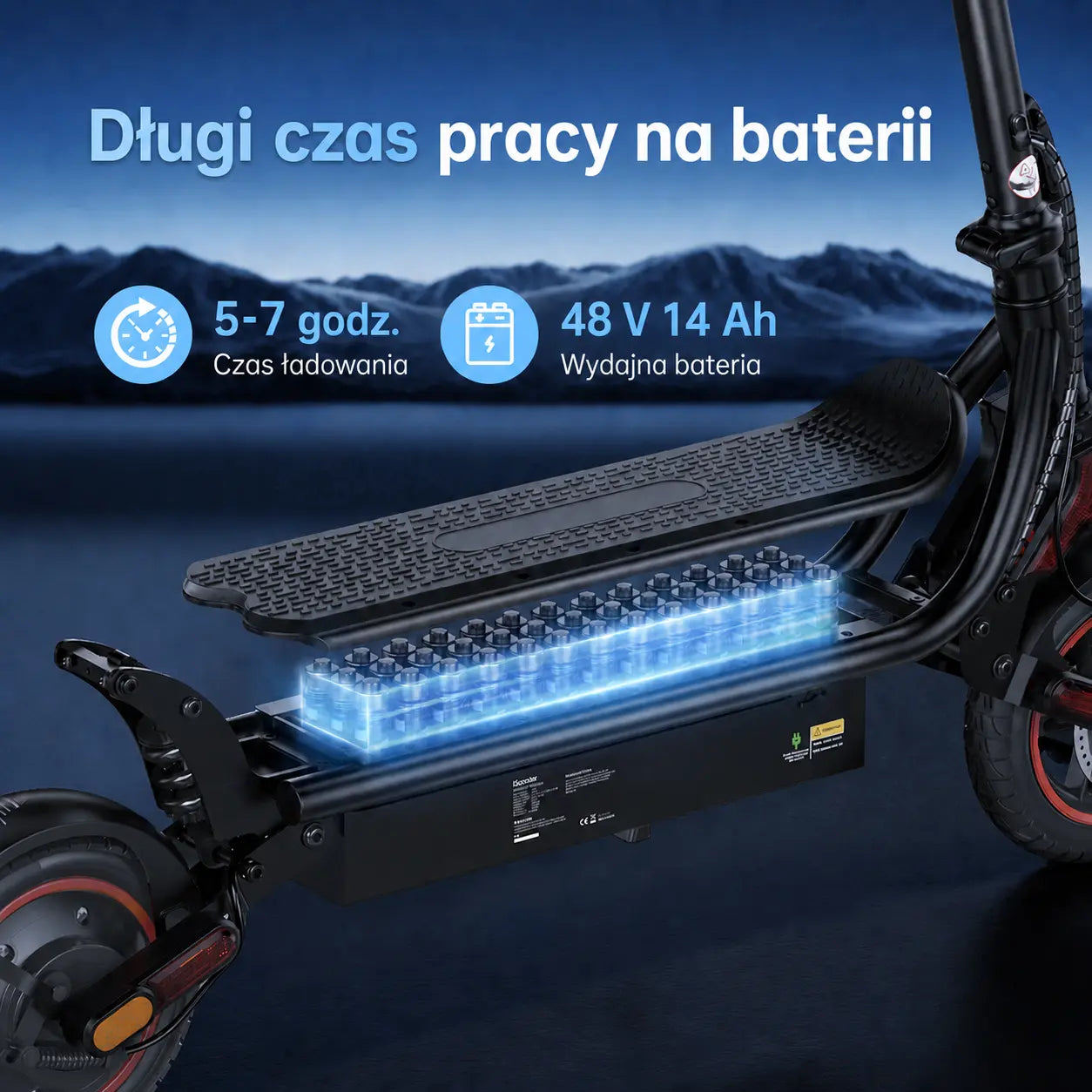 iScooter Hulajnoga elektryczna iScooter W8, terenowa, zasięg 45 km