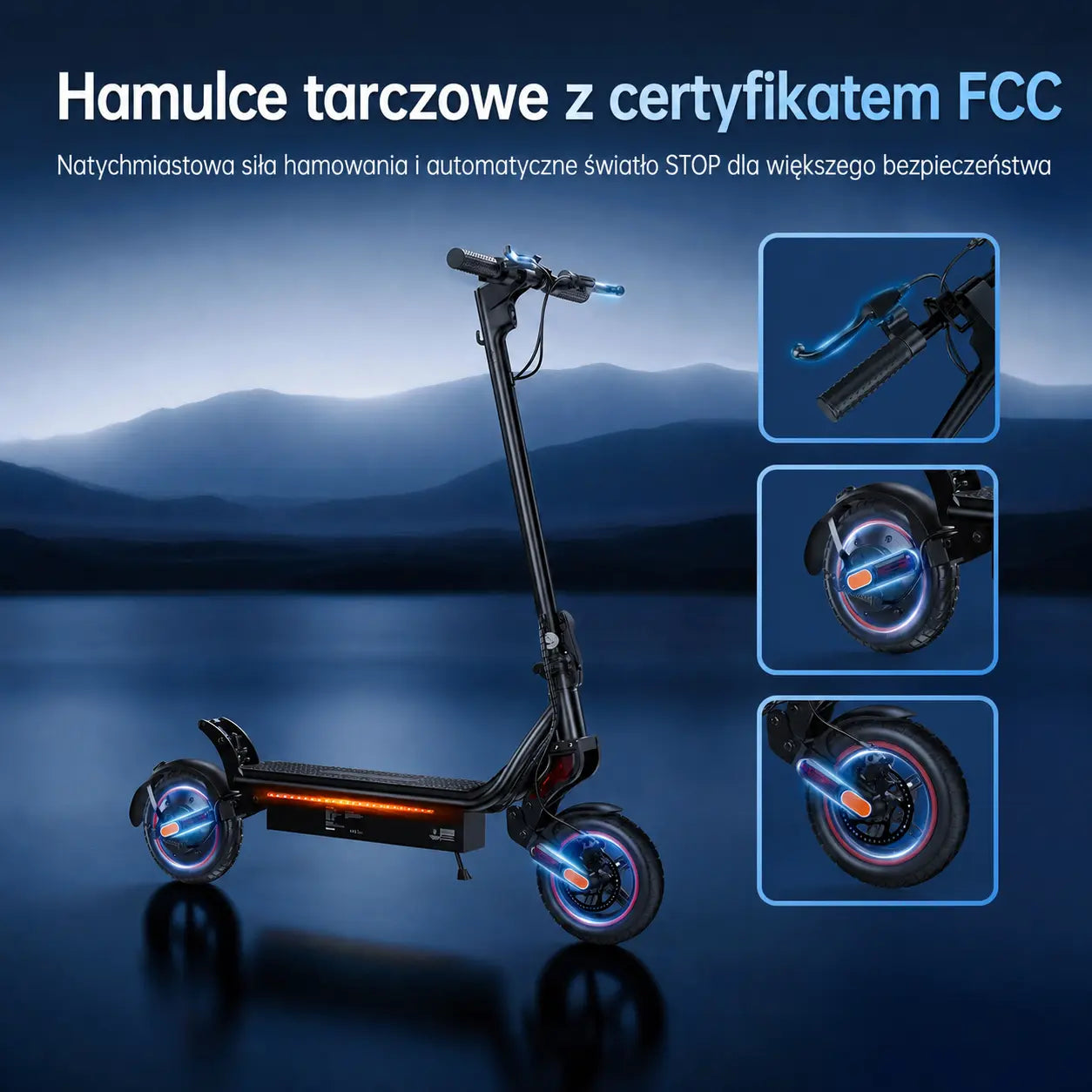 iScooter Hulajnoga elektryczna iScooter W8, terenowa, zasięg 45 km