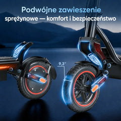 iScooter Hulajnoga elektryczna iScooter W8, terenowa, zasięg 45 km