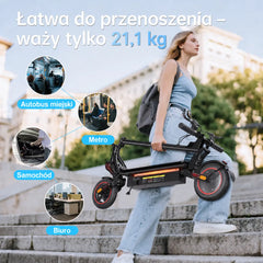 iScooter Hulajnoga elektryczna iScooter W8, terenowa, zasięg 45 km