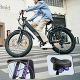 isinwheel E-Bike isinwheel M60 Rower Elektryczny Fat Tire 250W – Terenowy E-bike All-Terrain