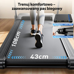 Jagjog Bieżnia Domowa Bieżnia Domowa JT61 AutoPoziom: Nachylenie 1-15%, 13,5 km/h, Składana, Certyfikowana CE