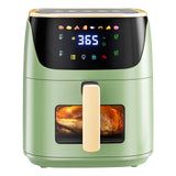 CyberCart Frytkownica powietrzna Patbrela AF304 Frytkownica beztłuszczowa 7,5 l, 1500 W, 8 programów wstępnych z przezroczystym okienkiem, ekran dotykowy LED, maks. 200°C