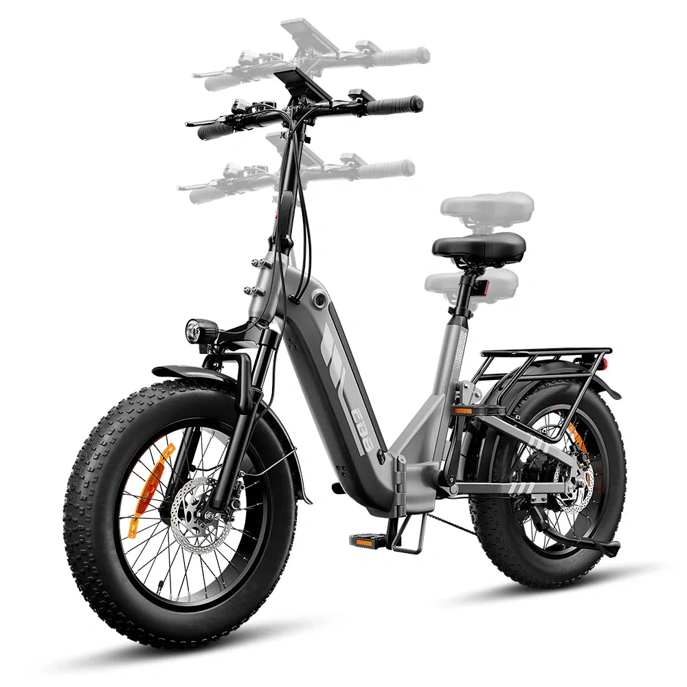 iSinwheel Elektryczny rower miejski Rower elektryczny isinwheel EB8 Fat o zasięgu 144 km z czujnikiem momentu obrotowego i hydraulicznymi hamulcami tarczowymi