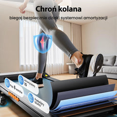 Jagjog Bieżnia Domowa Bieżnia Domowa JT61 AutoPoziom: Nachylenie 1-15%, 13,5 km/h, Składana, Certyfikowana CE