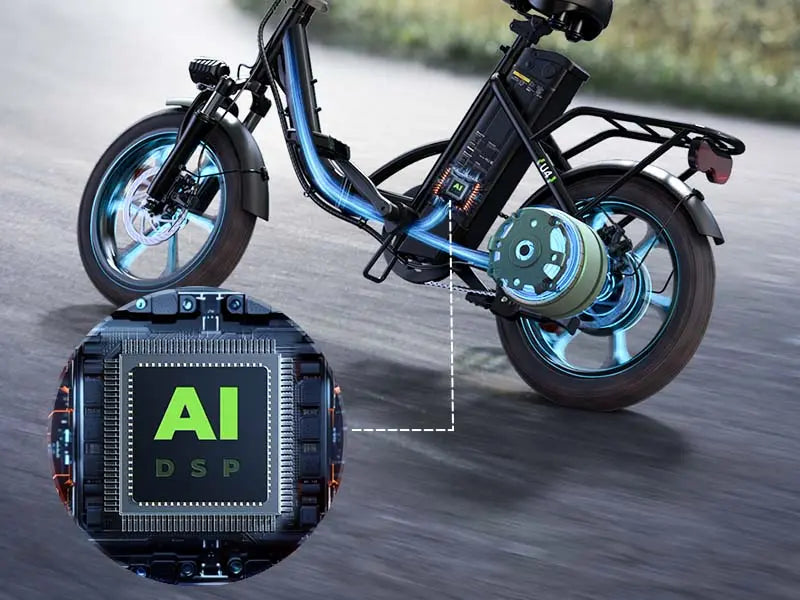 CyberCart Elektryczny rower miejski isinwheel U4 Składany Rower Elektryczny Miejski | 250W, 88 km Zasięgu, E-bike do Miasta