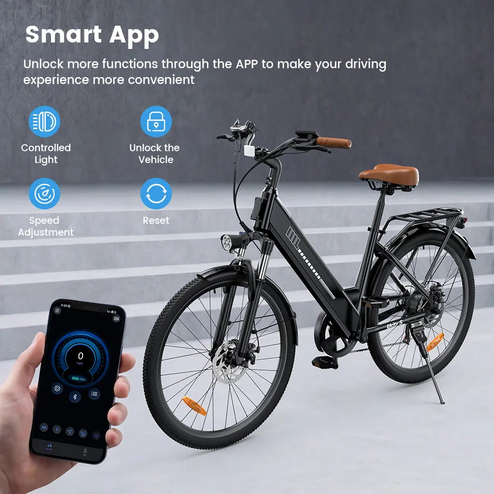 CyberCart Commuter E-Bike isinwheel UcityS trekkingowe rower elektryczny 250W silnik 90km zasięg