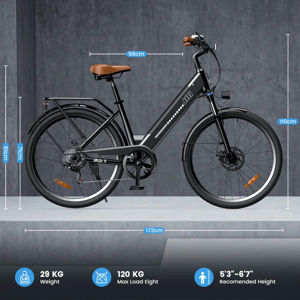 CyberCart Commuter E-Bike isinwheel UcityS trekkingowe rower elektryczny 250W silnik 90km zasięg