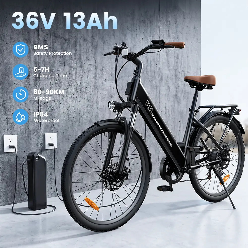 CyberCart Commuter E-Bike isinwheel UcityS trekkingowe rower elektryczny 250W silnik 90km zasięg