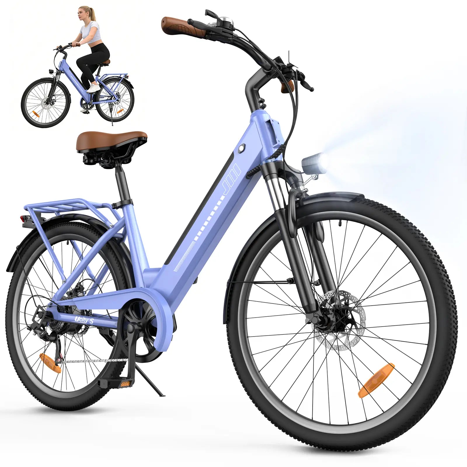CyberCart Commuter E-Bike isinwheel UcityS trekkingowe rower elektryczny 250W silnik 90km zasięg
